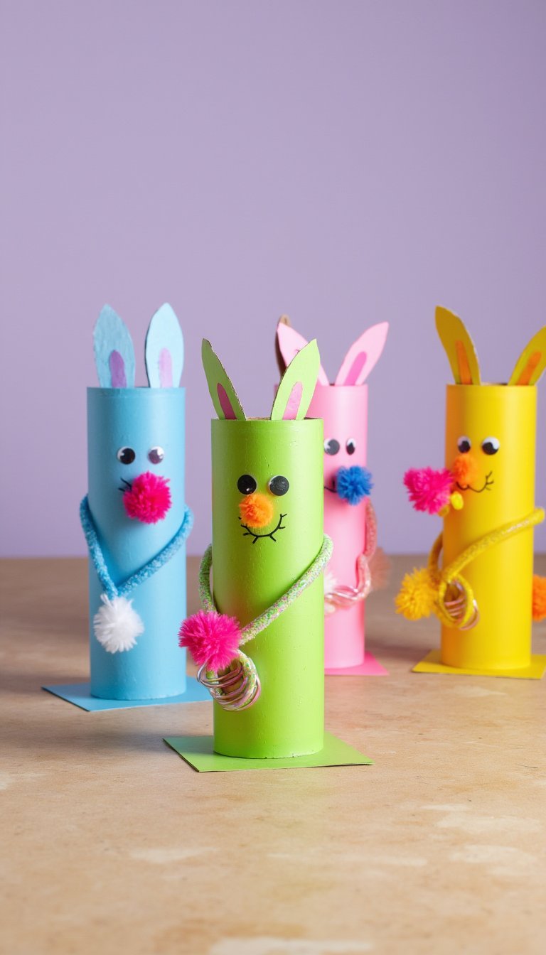 1. Cardboard Tube Bouncing Bunnies