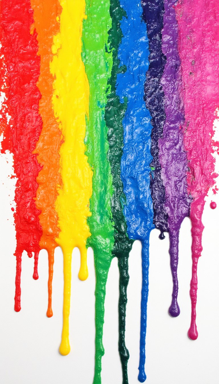 19. Melted Crayon Rainbow Canvas