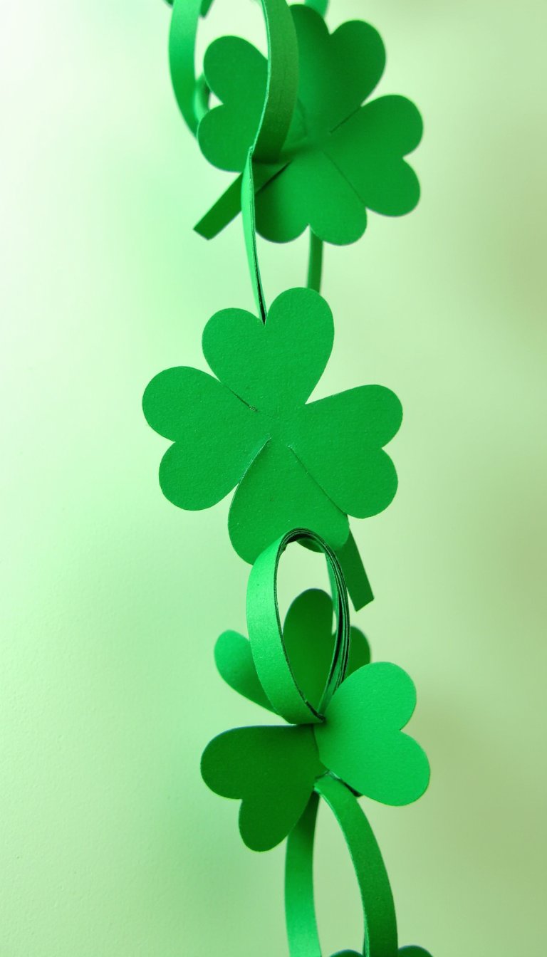 7. Construction Paper Chain of Luck