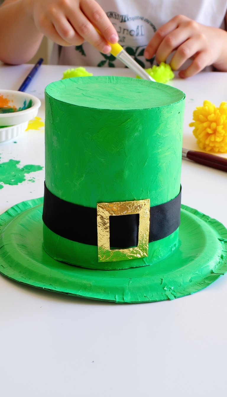 1. Paper Plate Leprechaun Hats