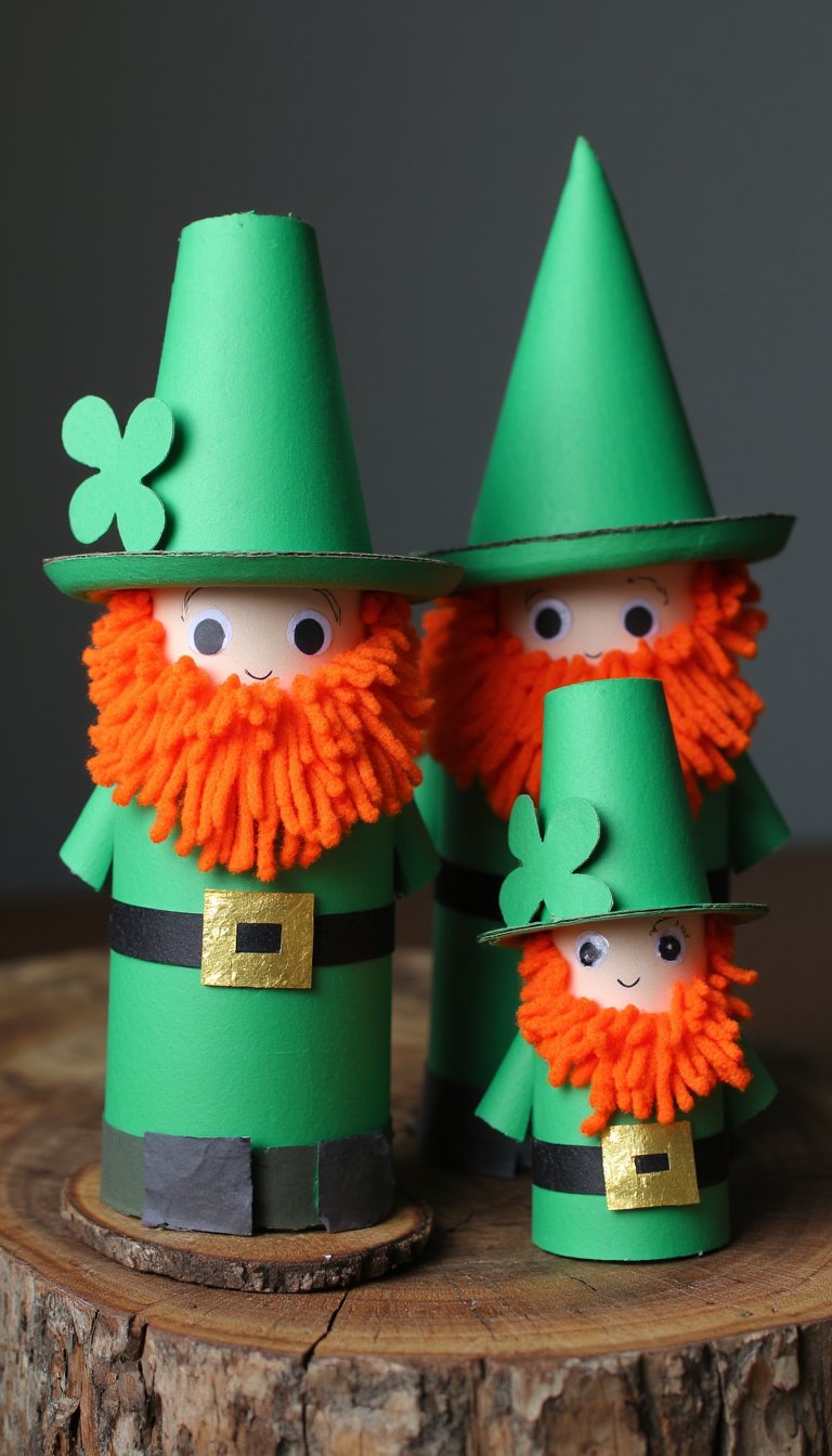 5. Cardboard Tube Leprechauns