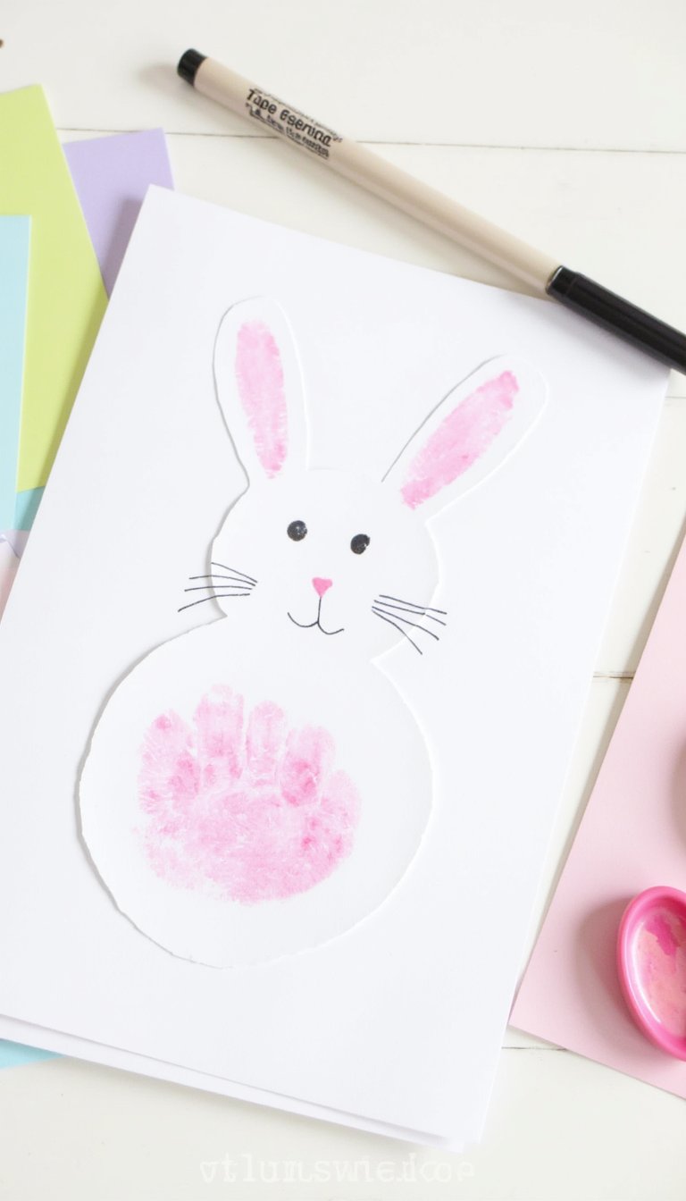 2. Thumbprint Bunny Cards