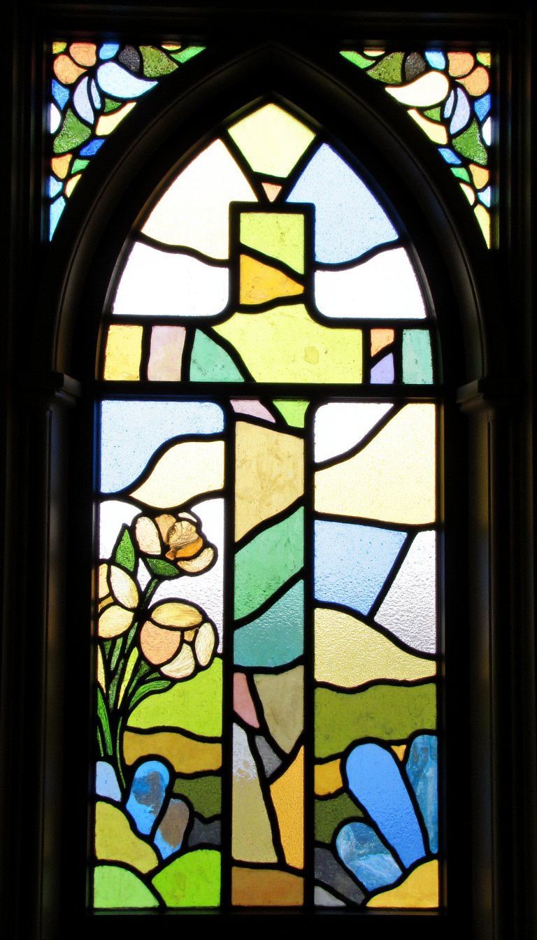 7. A Stained-Glass Inspired Cross