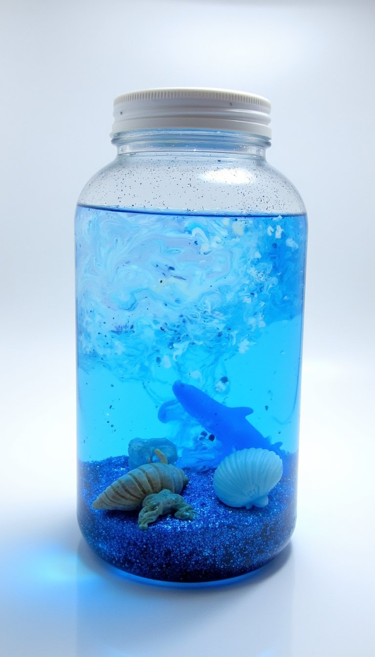 14. Ocean in a Bottle Sensory Jar