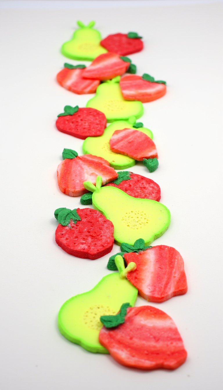 3. Fruit Stamping with Sponges
