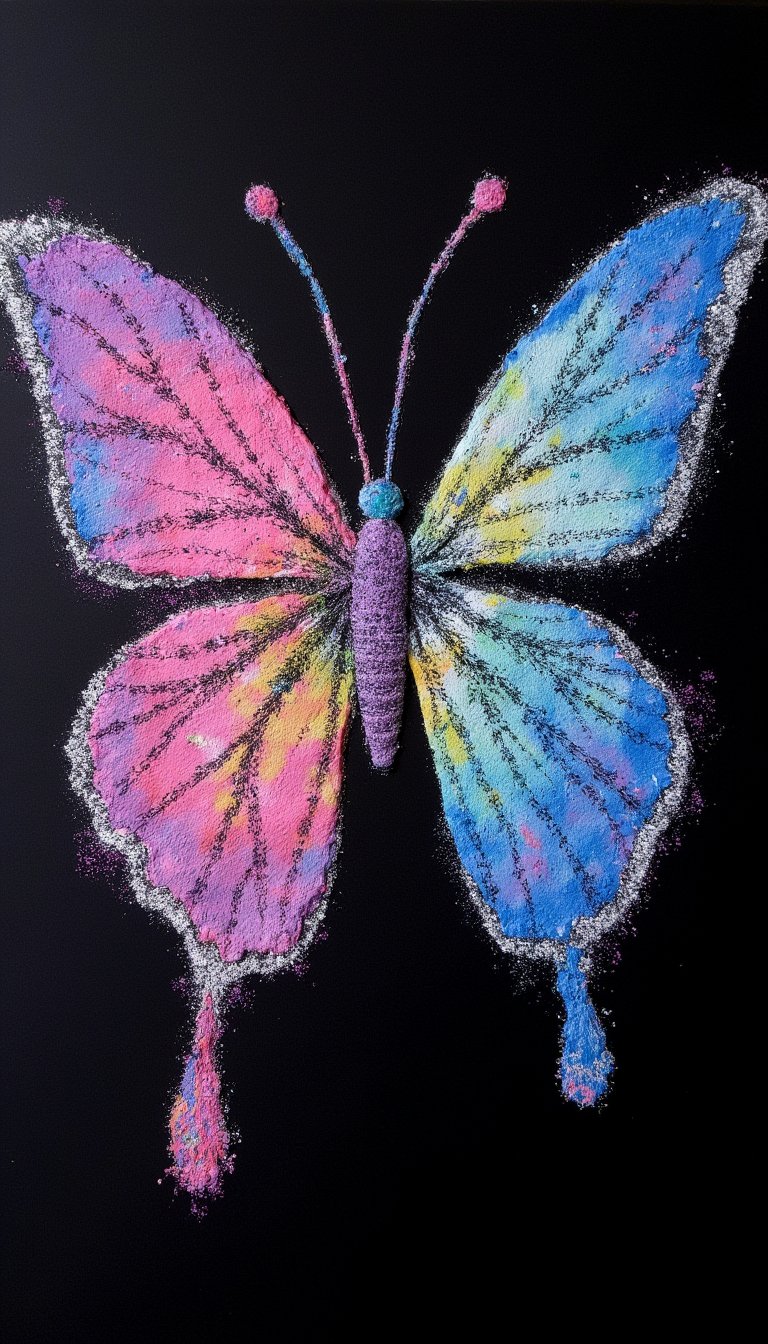 12. Chalk Pastel Smudge Wings