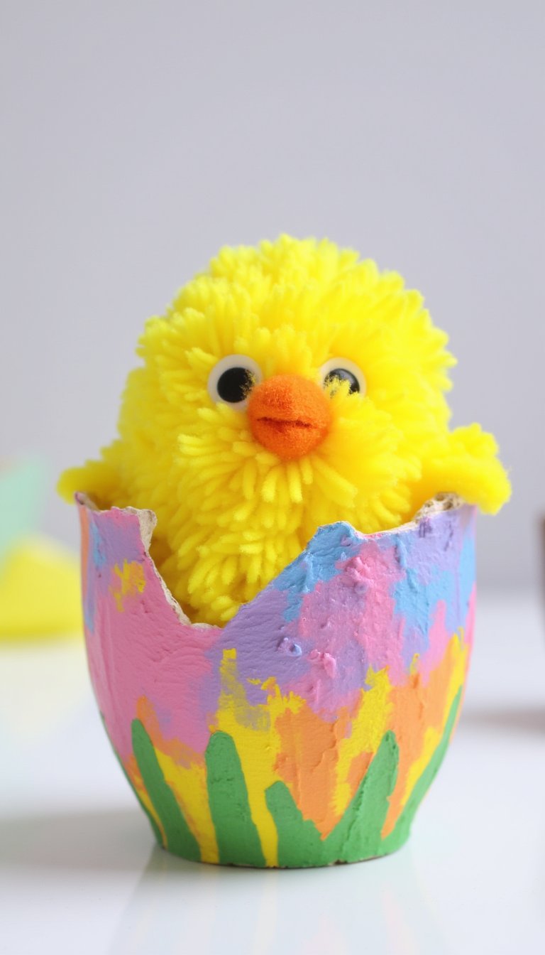 16. "Hatching Chick" Egg Carton Cup