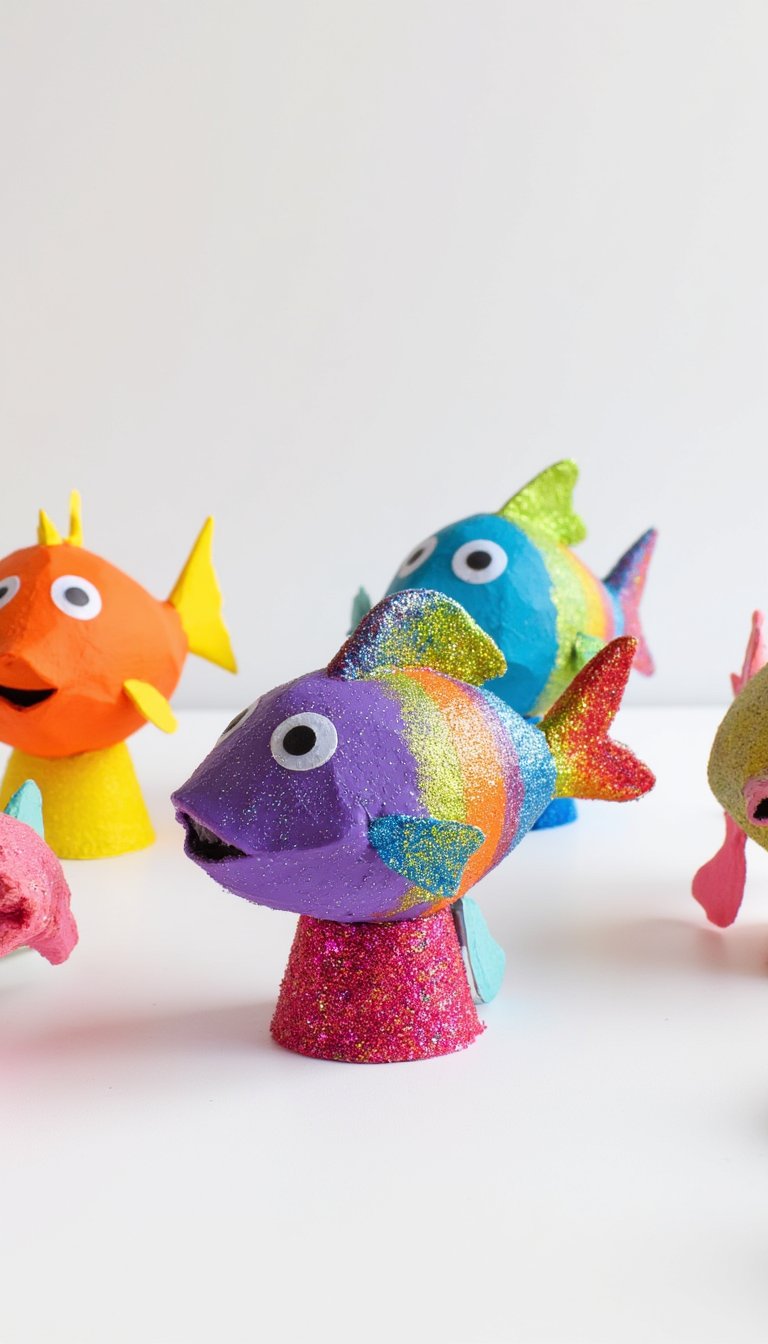 16. Egg Carton School of Fish