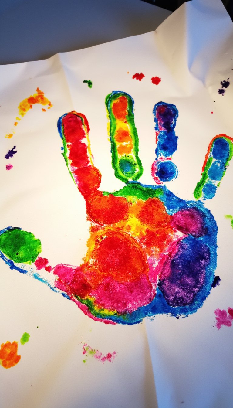 17. Melted Crayon Handprint Sun Catcher