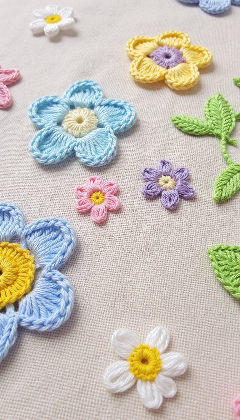 9. Delicate Floral Appliqués