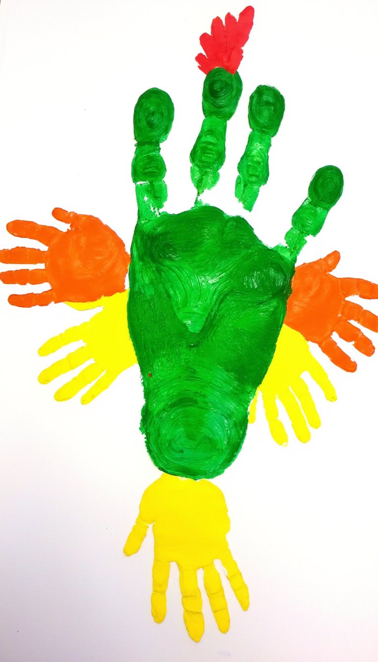 4. Handprint & Footprint Parrot