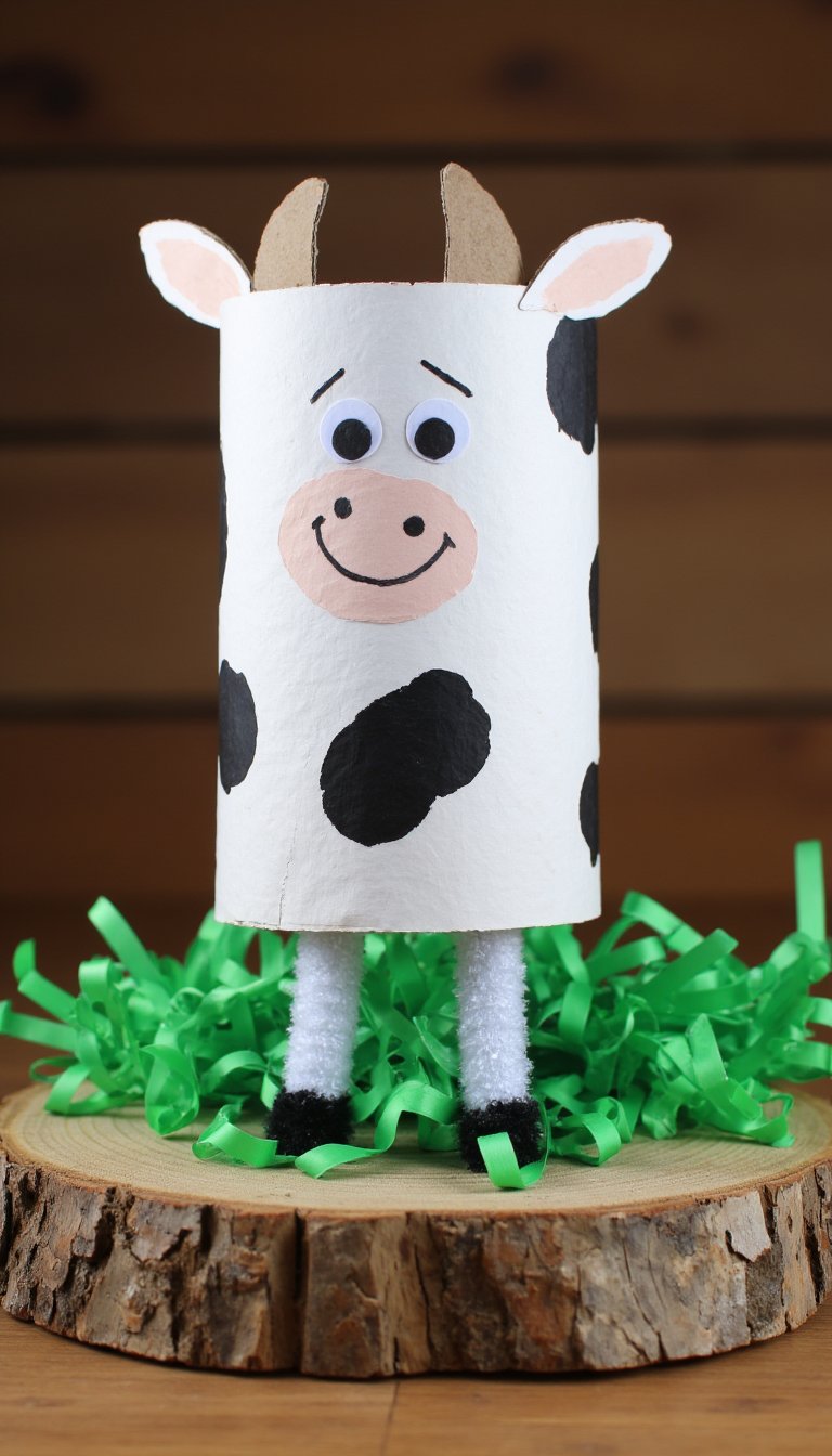 4. Toilet Paper Roll Grazing Cow