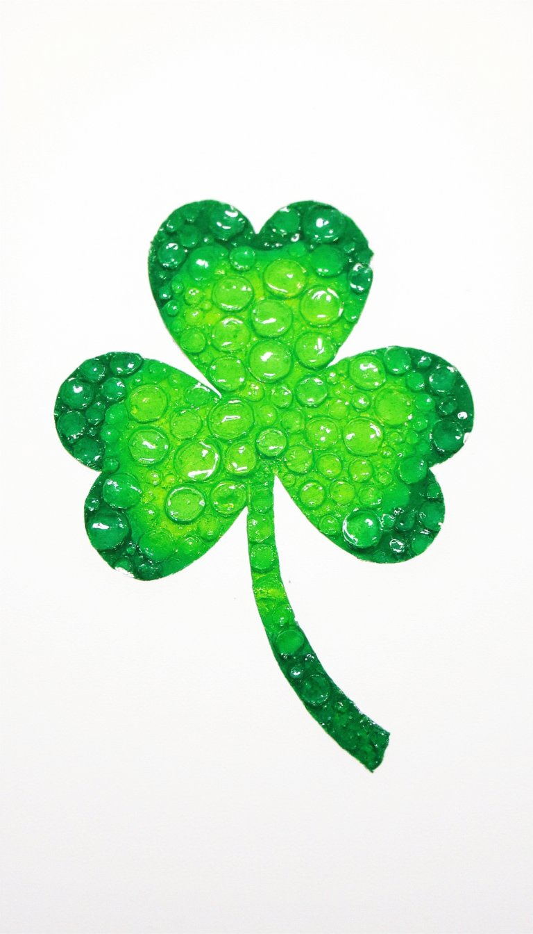 2. Bubble Wrap Printed Shamrocks