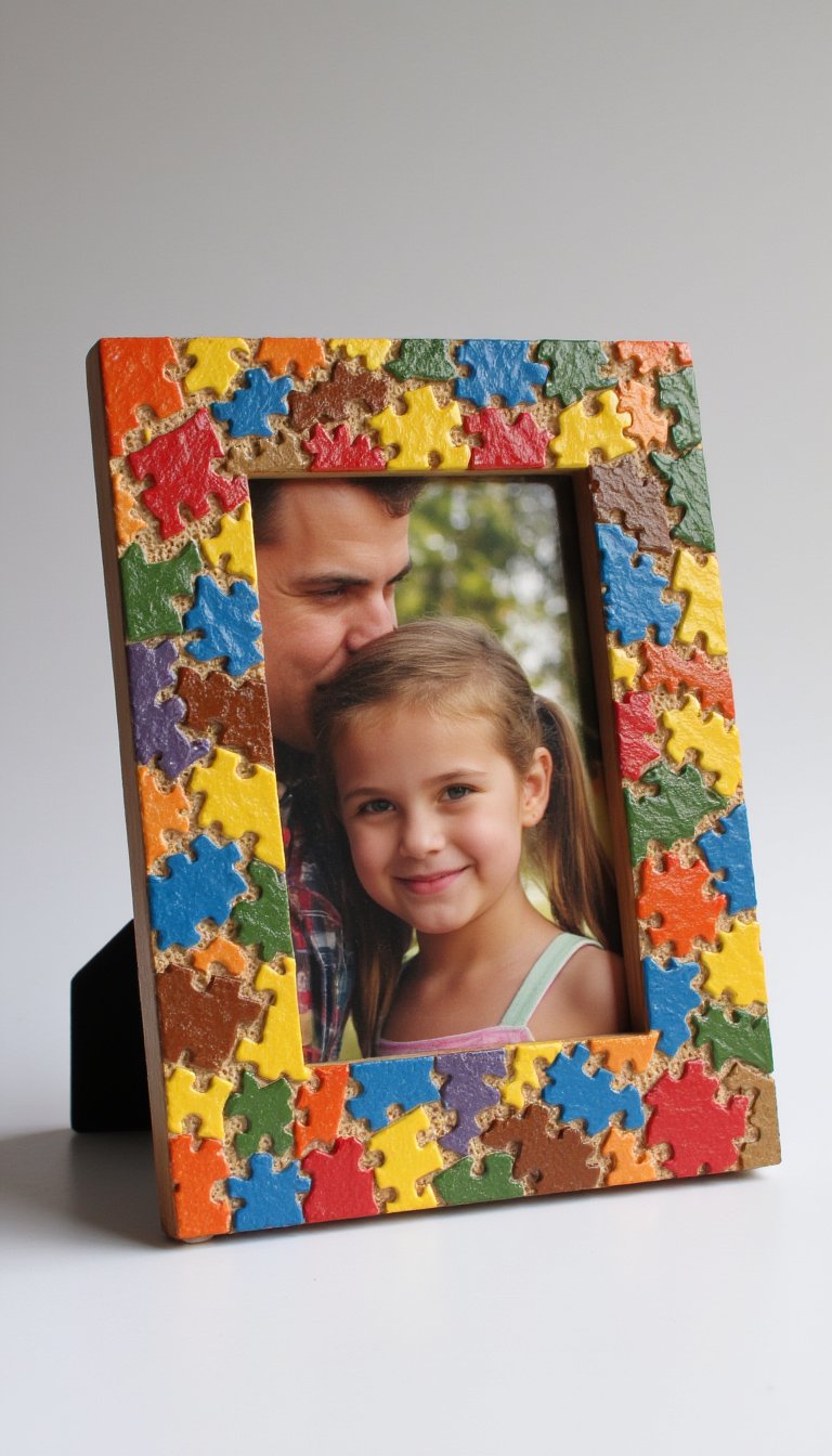 1. The "Dad, I Love You to Pieces" Picture Frame