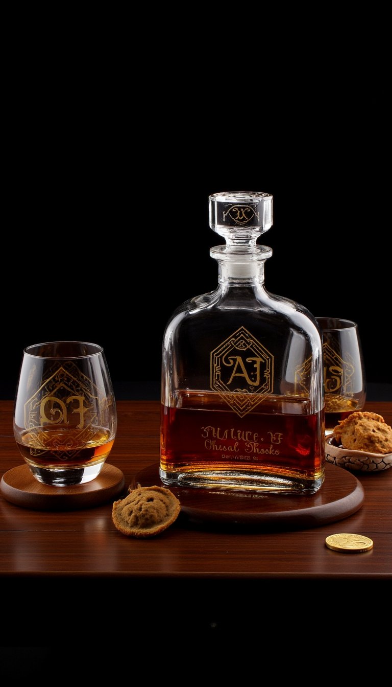 1. The "Dad's Secret Stash" Whiskey Decanter Set