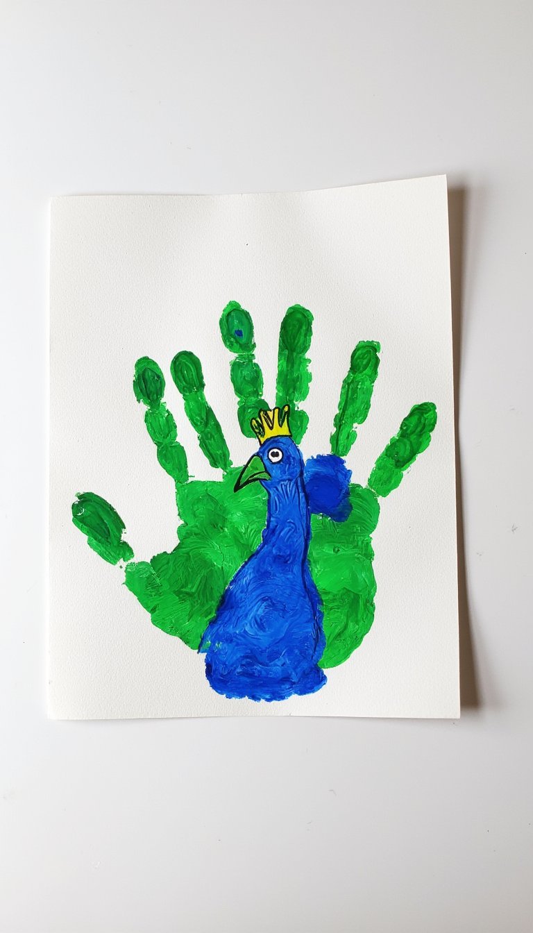 4. Handprint Peacock