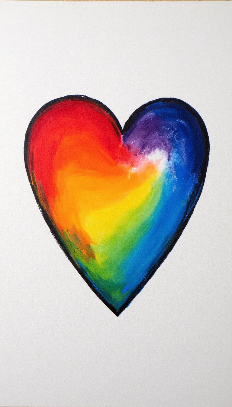 8. Rainbow Heart or Star Shape