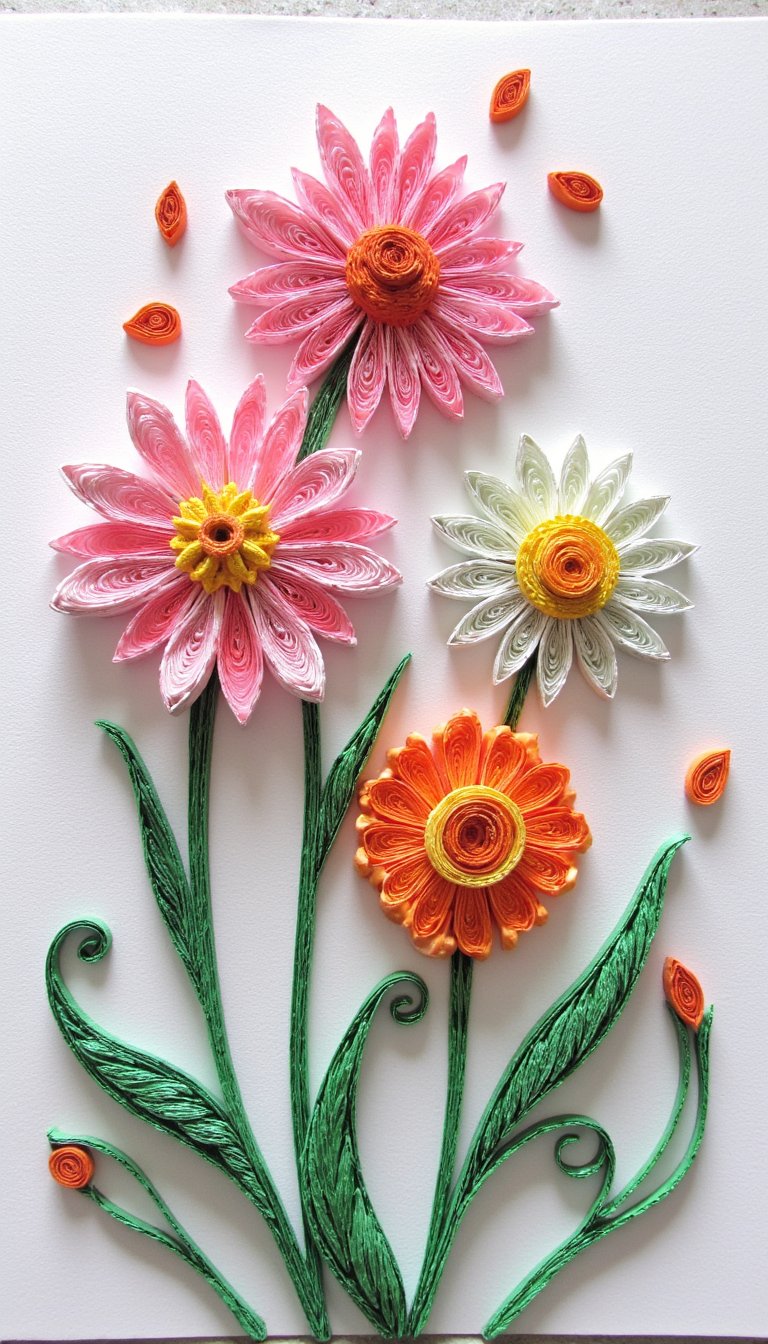 2. Quilled Paper Flower Garden