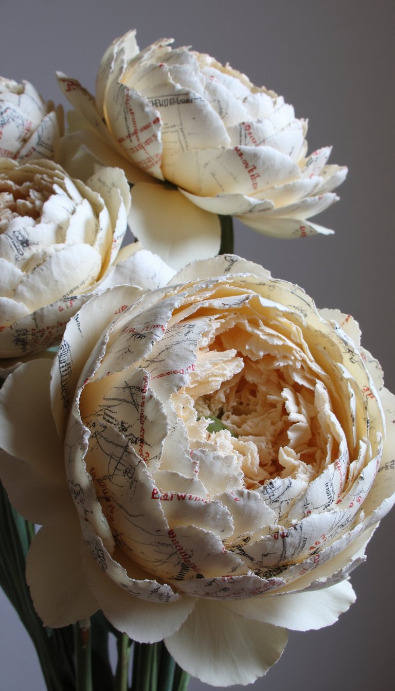 28. Comic Strip or Map Paper Flowers