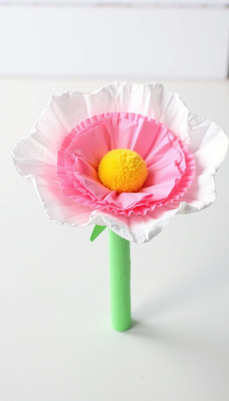 15. Cupcake Liner Layered Lotus