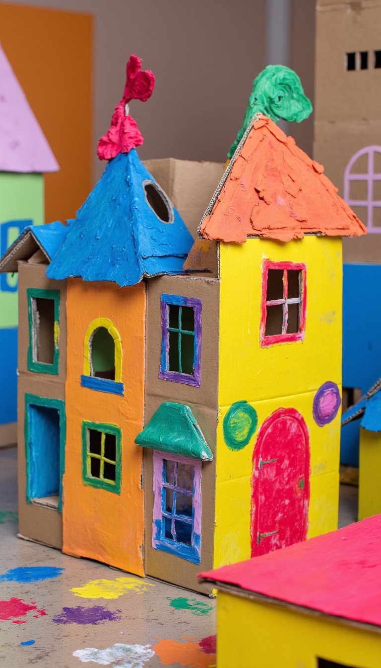 27. Cardboard Box Fort Village