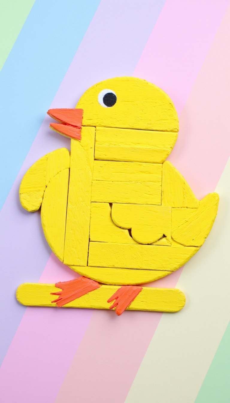 26. Popsicle Stick Easter Puzzles