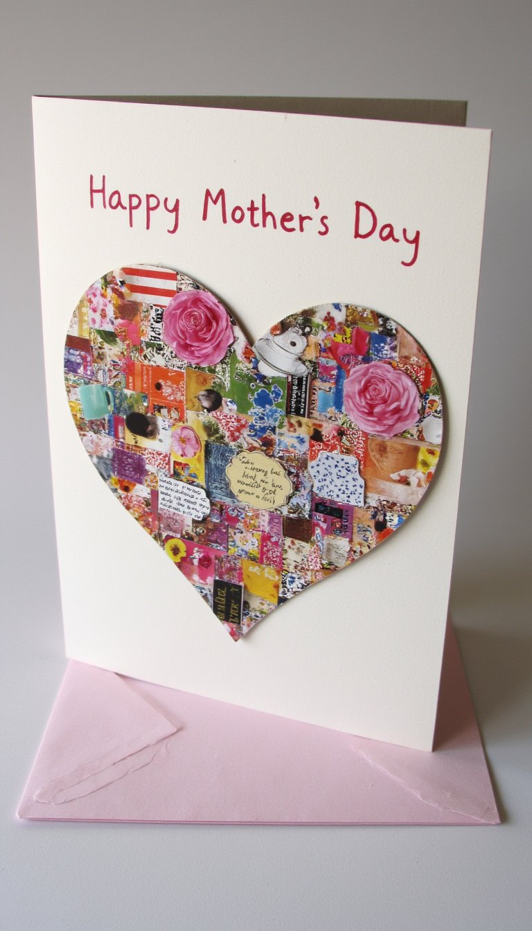13. Collage Magazine Heart Card