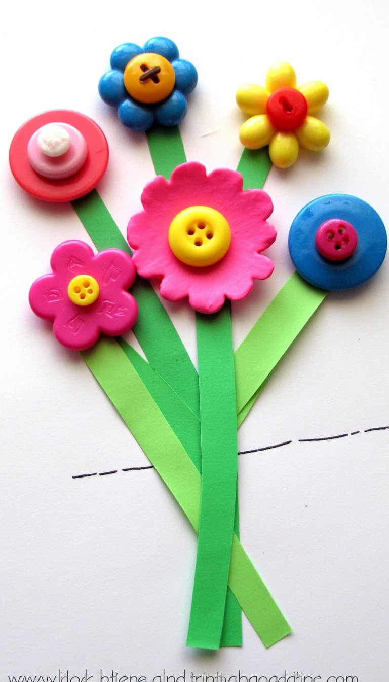 9. Button Flower Bouquet