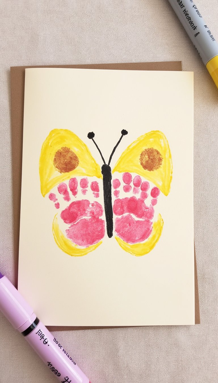 13. Fingerprint Butterfly Cards