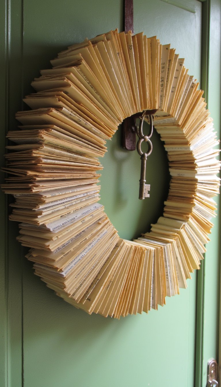 20. A Wreath Made of Books (For the Literary Minded)