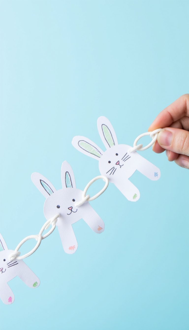 24. Paper Chain Bunny Family