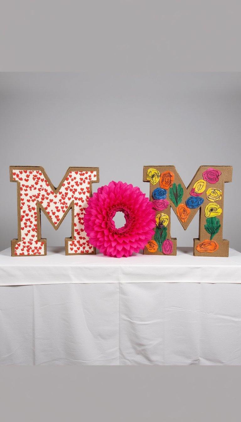 6. Giant Collaborative "MOM" Letters