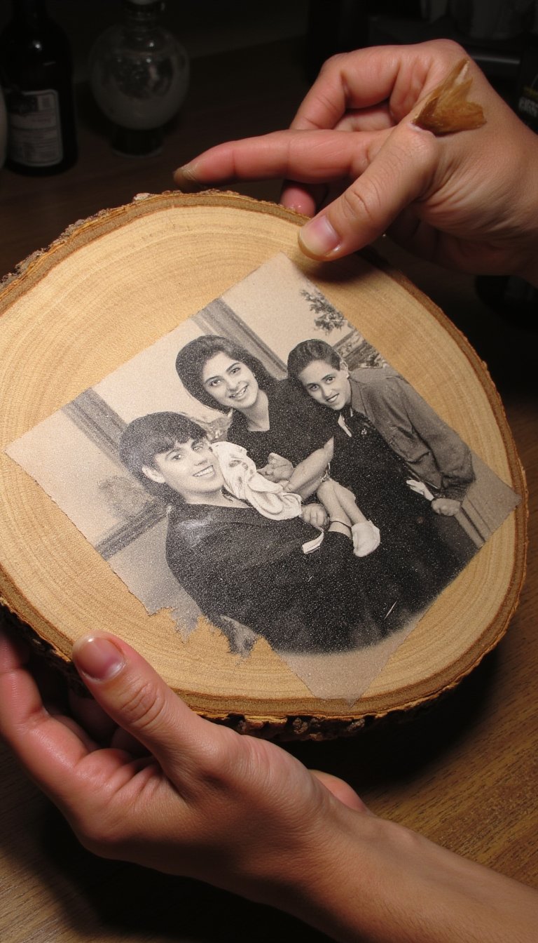 11. Photo Transfer to Wood Slice