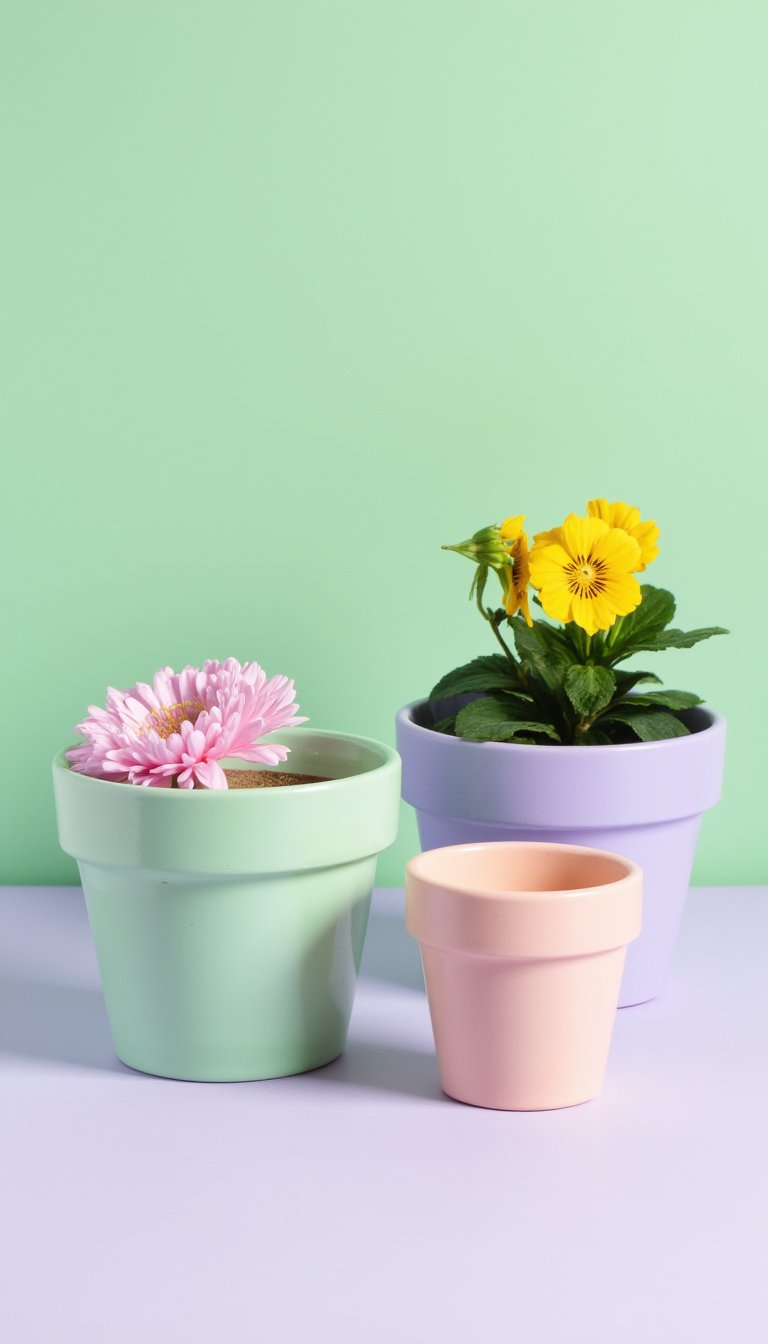 8. The Pastel Palette Pot Trio