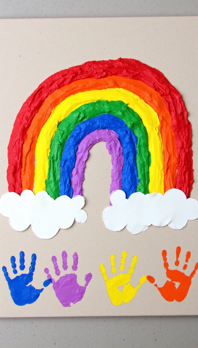 14. Kids' Handprint Rainbow
