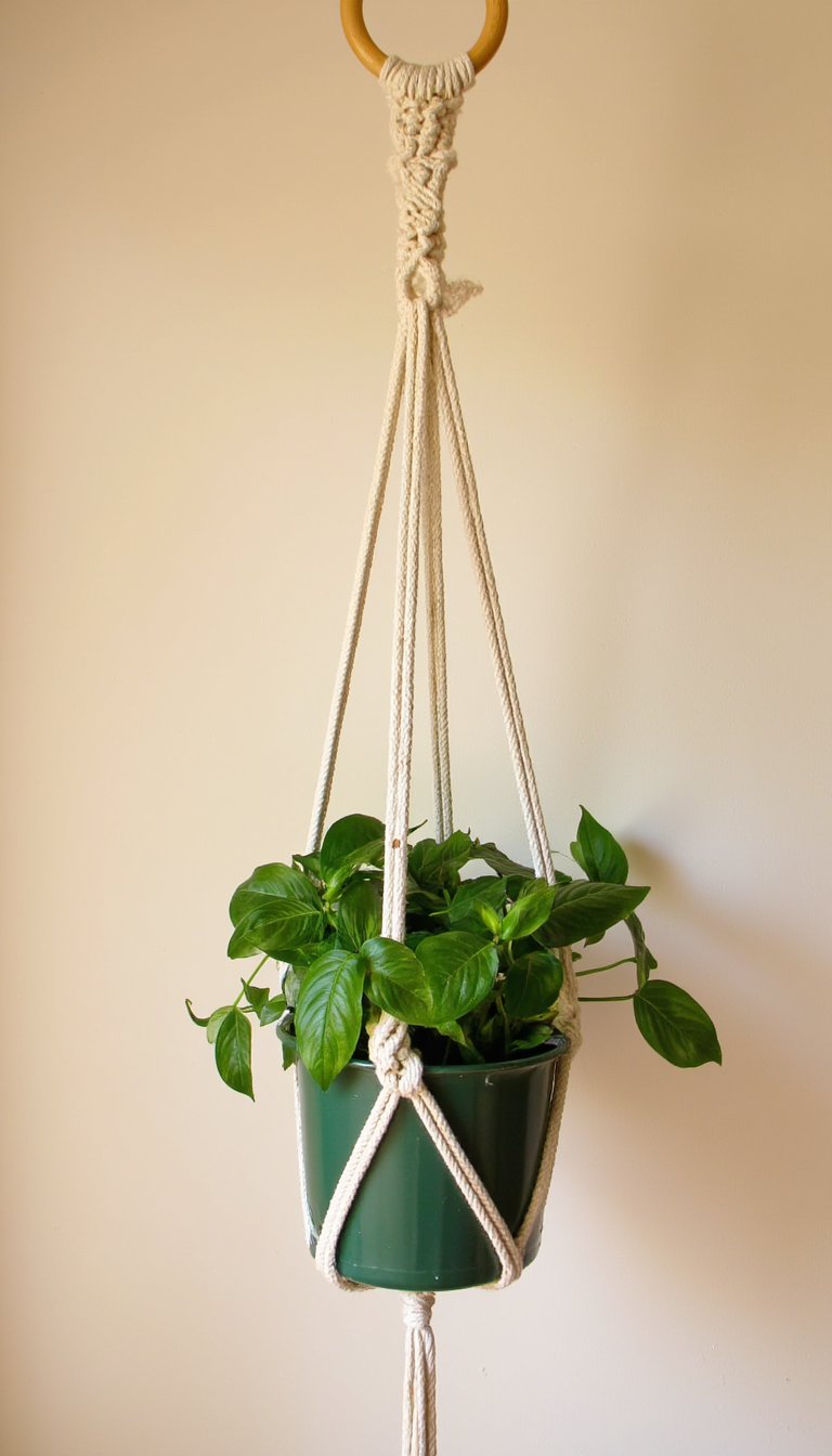 2. Modern Macramé Plant Hanger