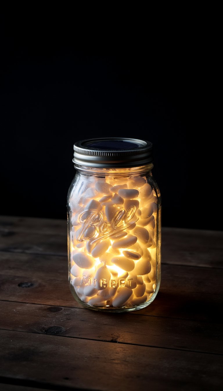 1. The Solar Mason Jar Lantern