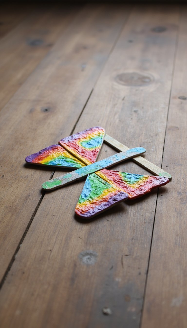 9. Popsicle Stick Puzzle Butterflies