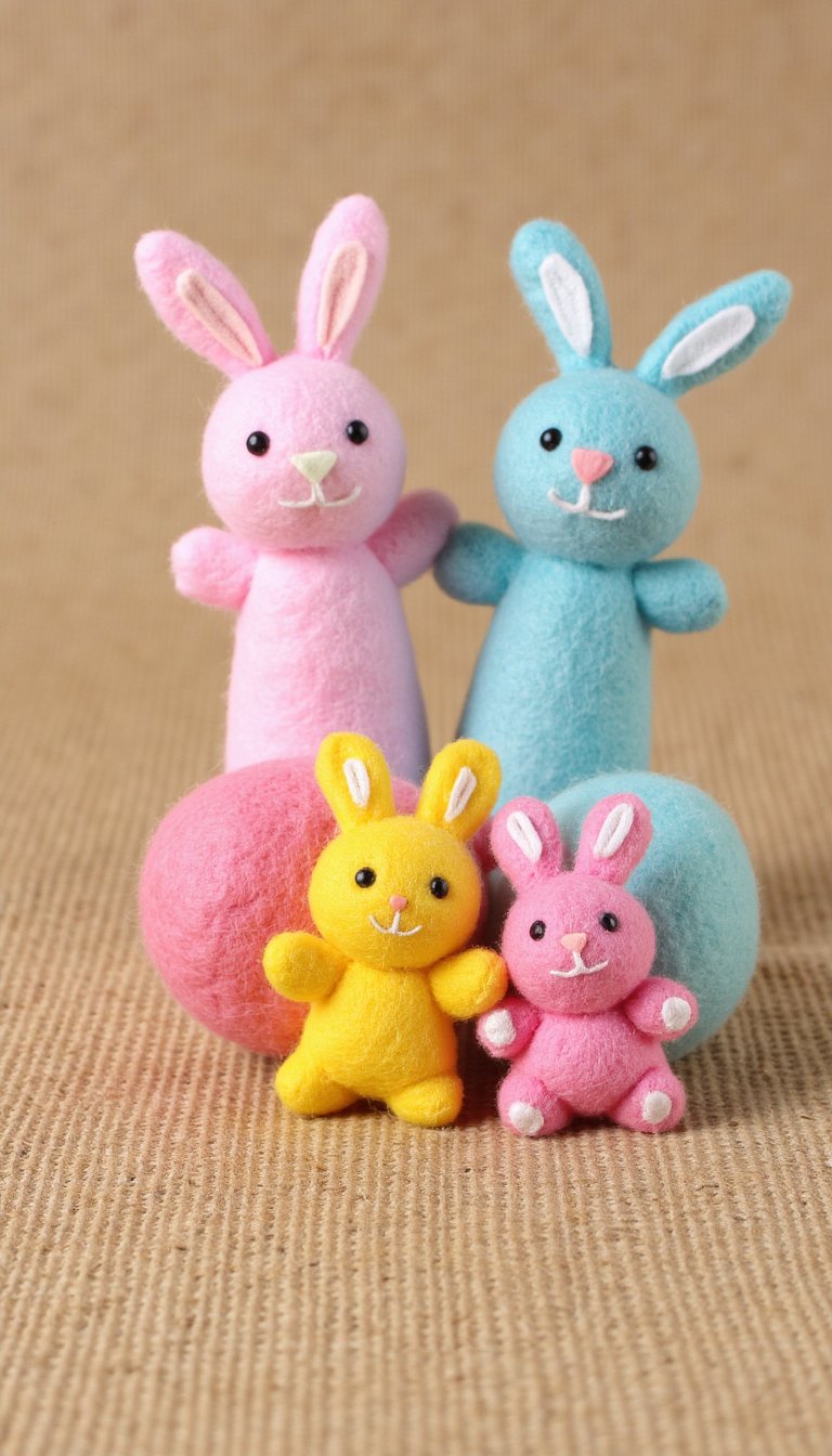13. Felt Bunny Finger Puppets