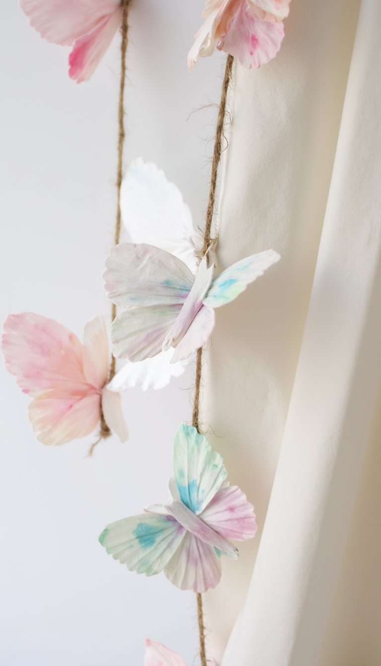 3. Coffee Filter Butterfly Garland