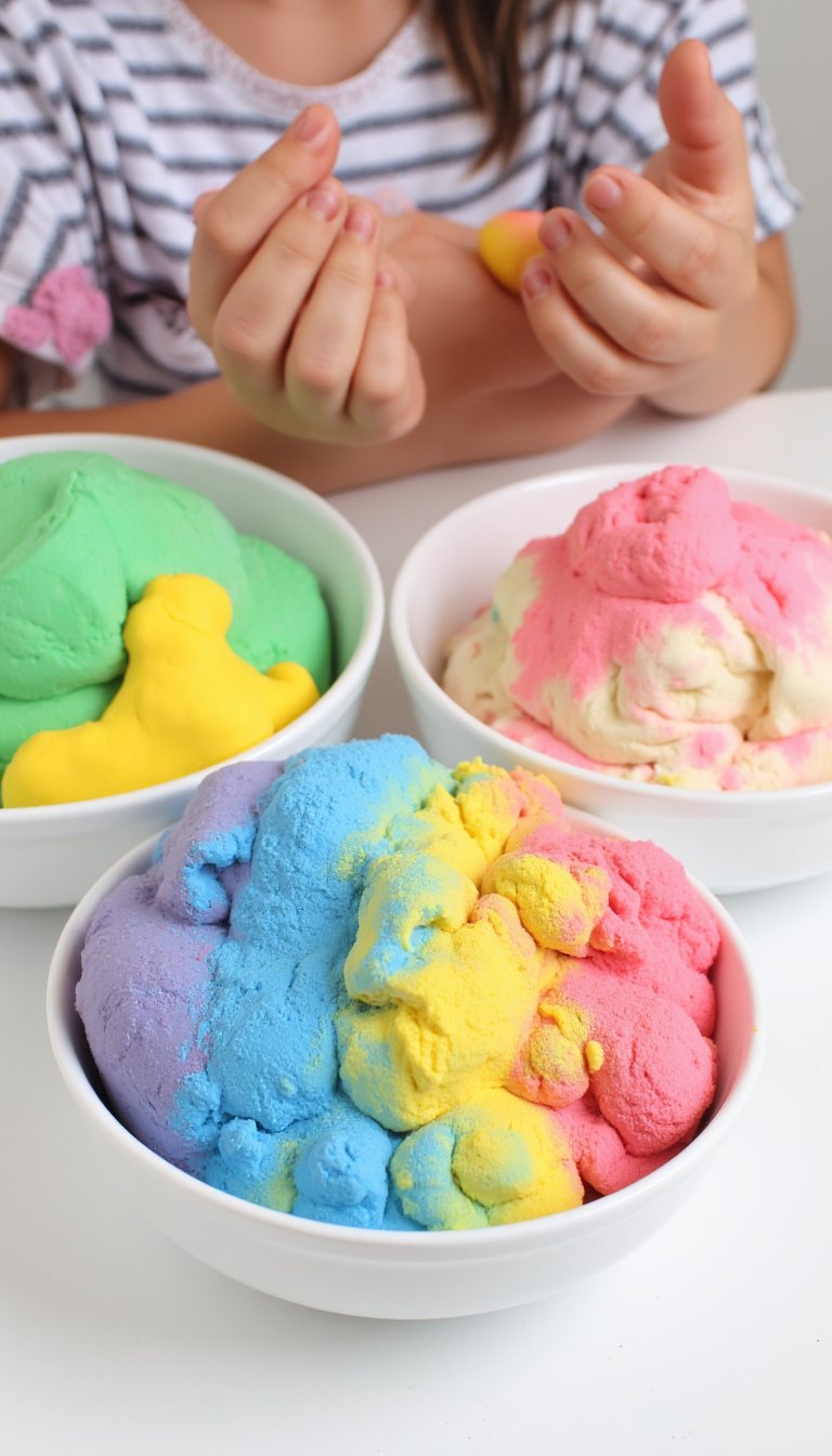 13. Rainbow Cloud Dough