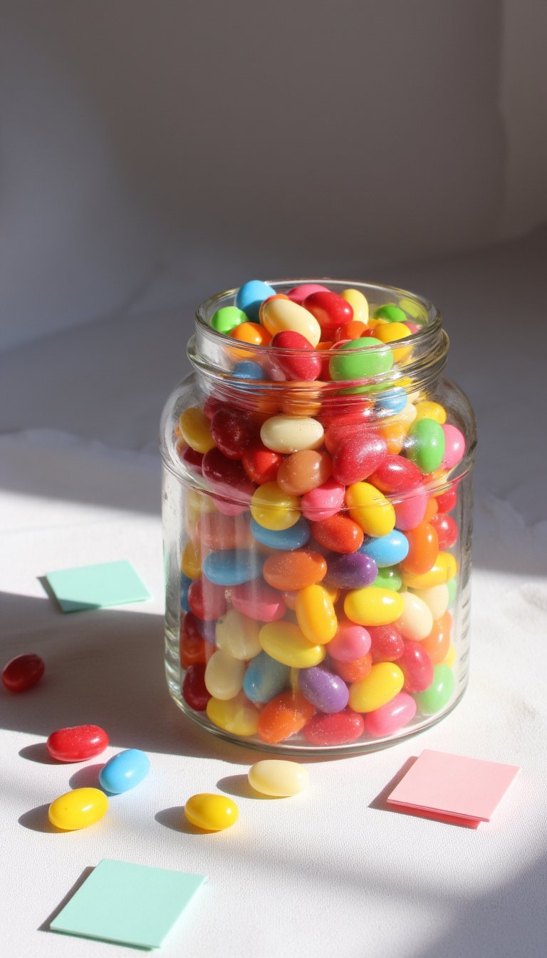 26. "Guess How Many" Jelly Bean Jar