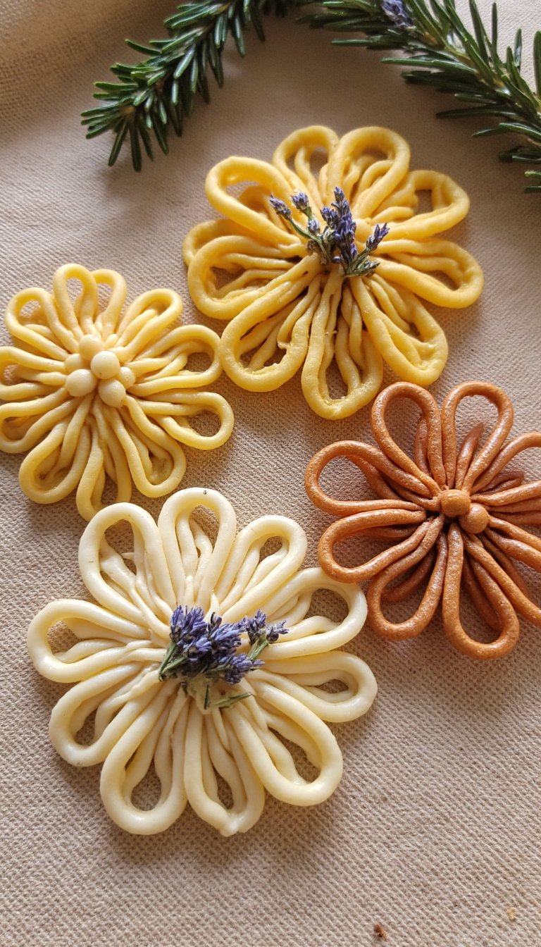 21. Pasta Dried Flower Ornaments