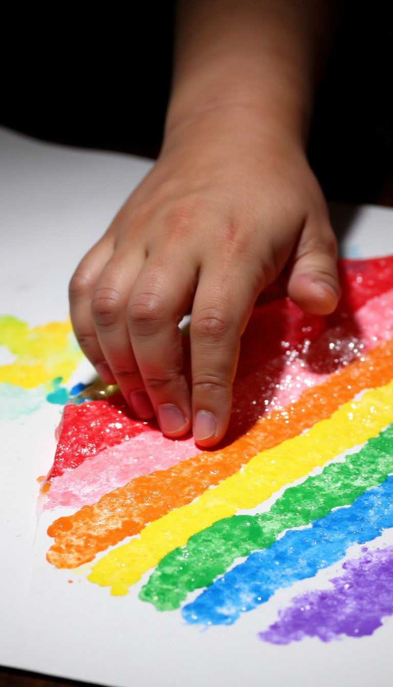 8. Rainbow Bubble Wrap Printing