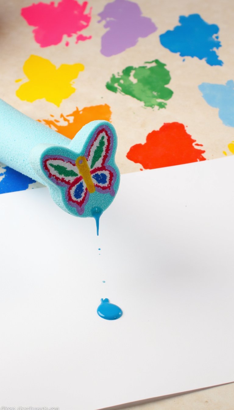 28. Pool Noodle Stamp Butterfly