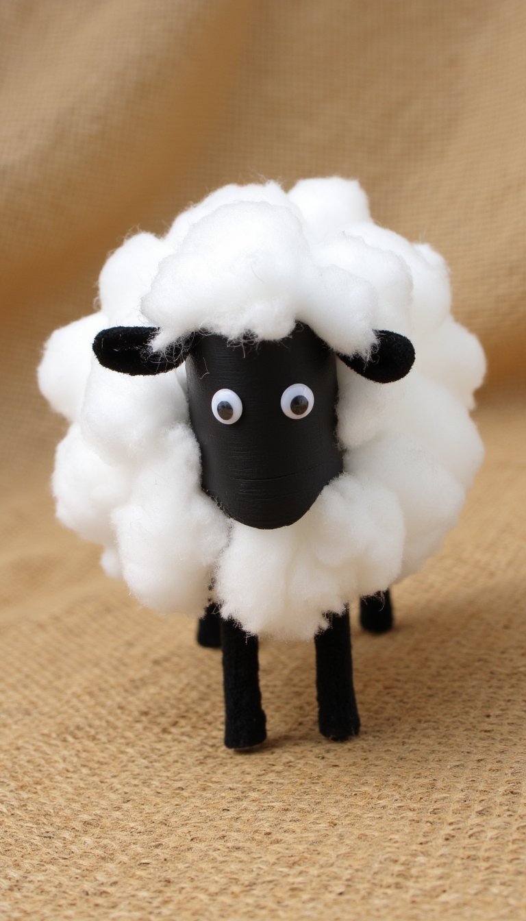 1. Toilet Paper Roll Sheep