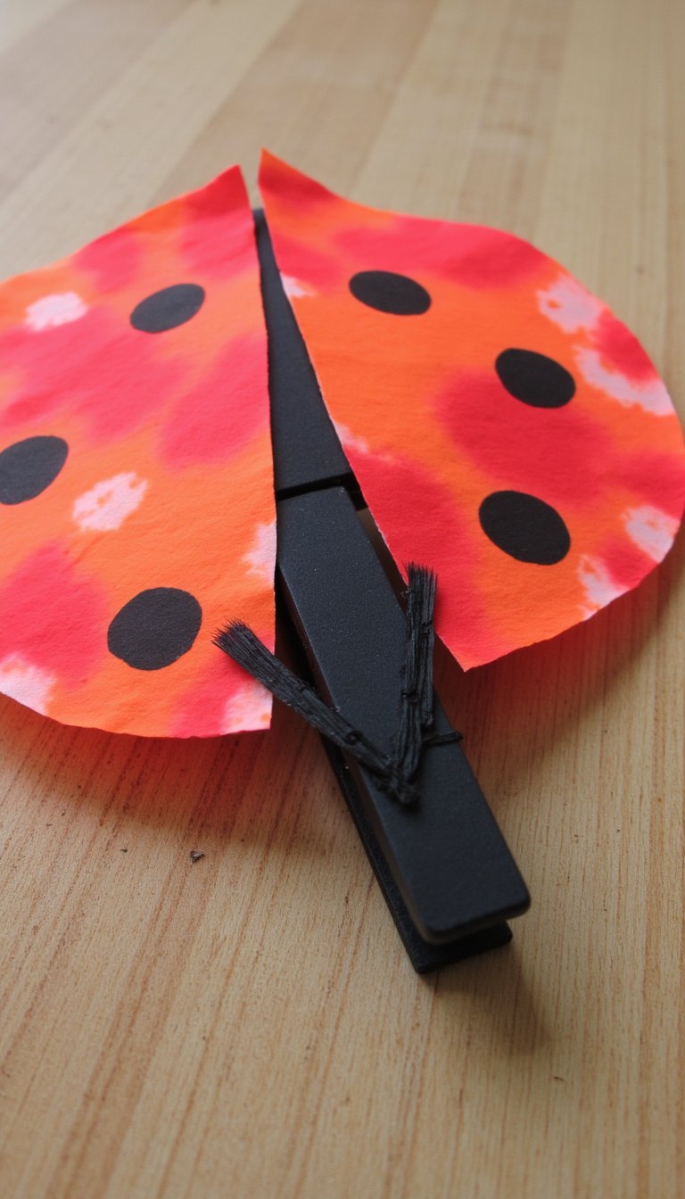 8. Coffee Filter Watercolor Ladybugs