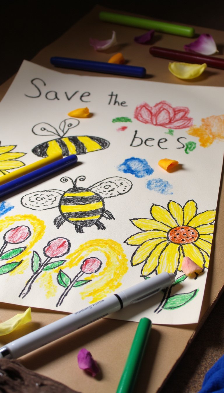 12. Design a "Save the Bees" Awareness Poster