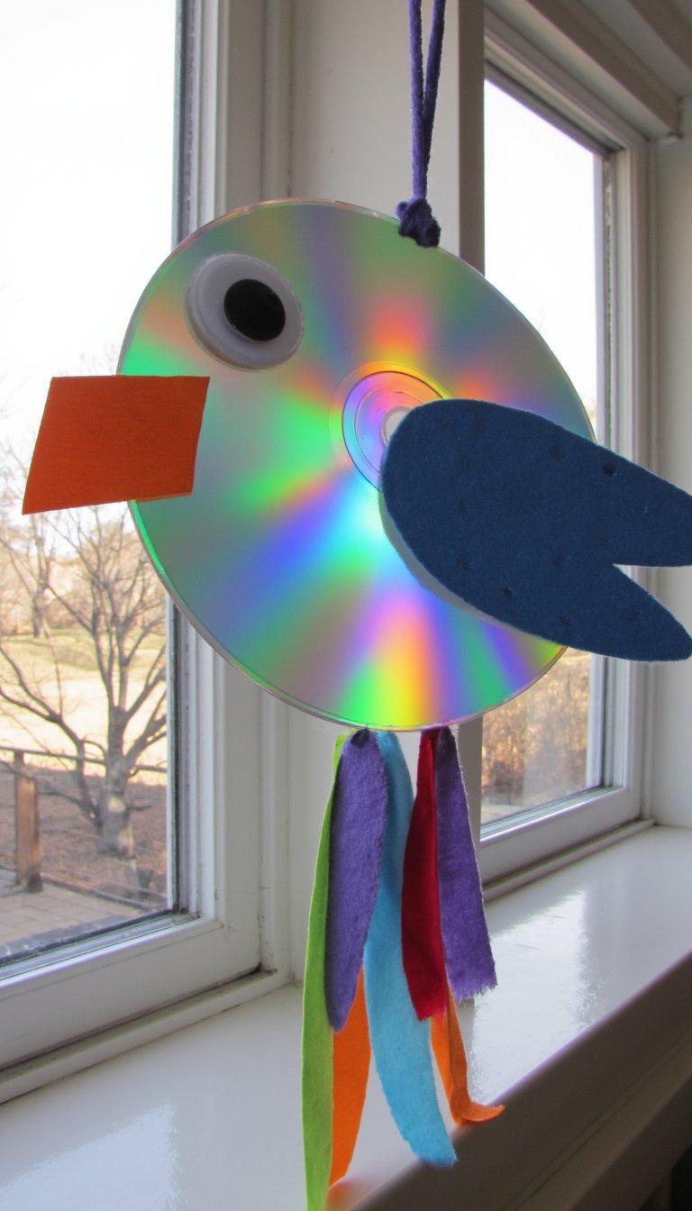9. CD/DVD Dream Catcher Birds