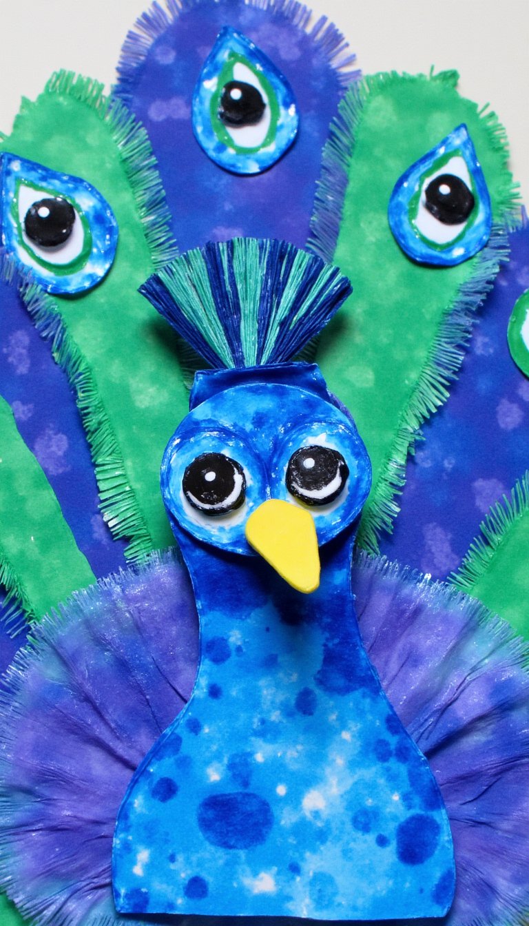 17. Bubble Wrap Print Peacock (Again!)